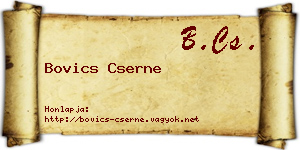 Bovics Cserne névjegykártya